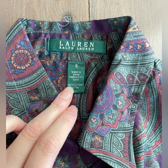 Vintage 90s Lauren by Ralph Lauren exploded paisley shirt - Picture 3 of 4